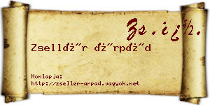 Zsellér Árpád névjegykártya